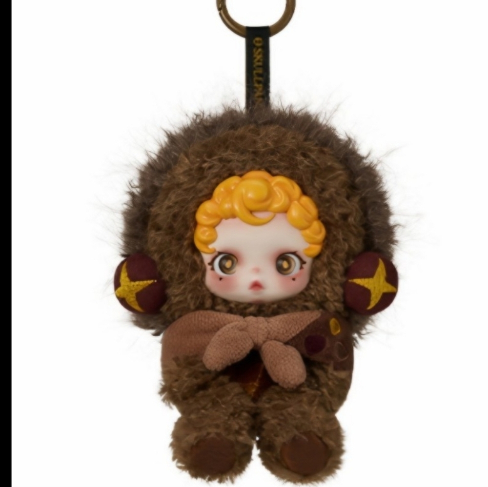 Pop Mart SKULLPANDA You Found Me! Series Sneaky Chestnut Plush Doll Pendant